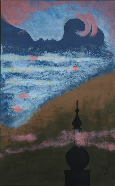 Cecílie; Akryl na plátně 50 x 80, 2022