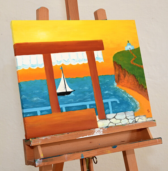 Spočinutí; Olej na plátně 50 x 40, 2022