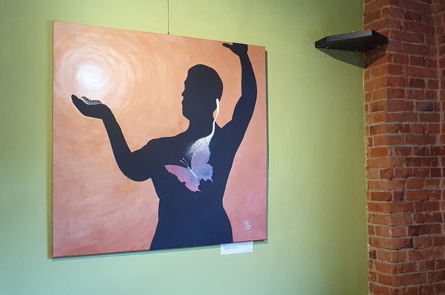 Štěstí; Akryl na plátně 120 x 120, 2020