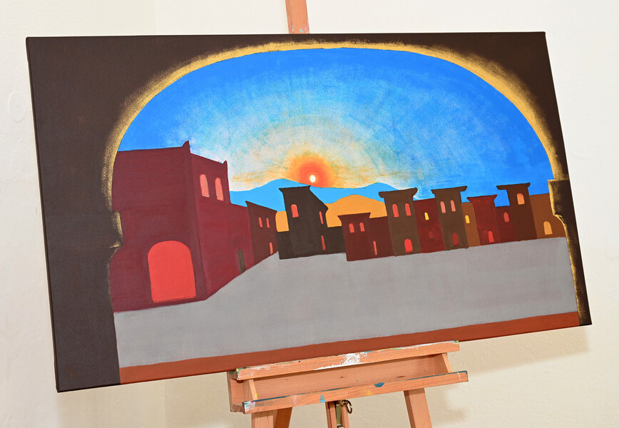 Betlém; Akryl na plátně 120 x 70, 2023