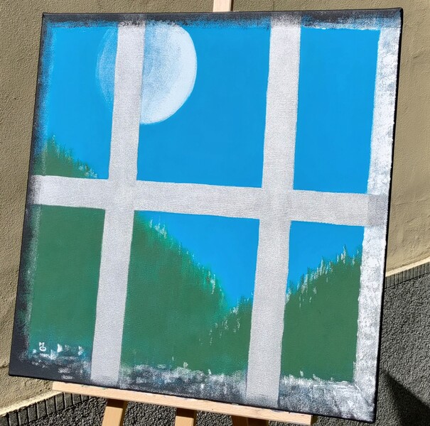 Svoboda; Akryl na plátně 70 x 70, 2023