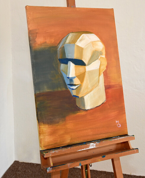 Hlava; Akryl na plátno 50 x 70, 2024