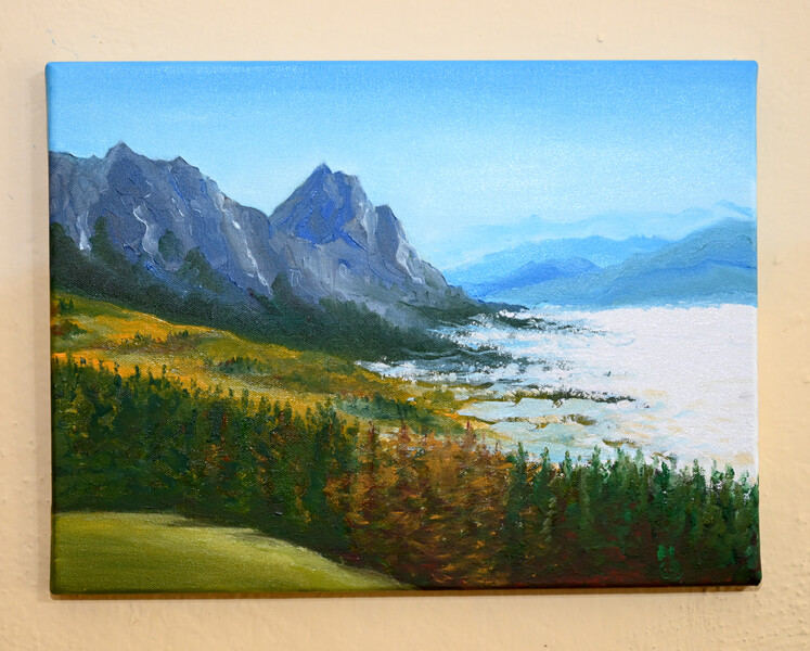 Dálky; Olej na plátně 40 x 30, 2024