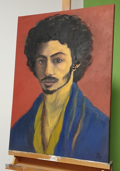 Sebe-vědomí; Olej na plátně 50 x 70, 2024