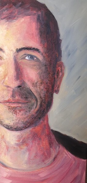 Portrét; Kombinovaná technika na plátno 50 x 65, 2024