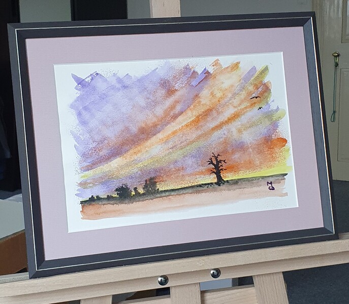 Drama života; Akvarel 30 x 20, 2024