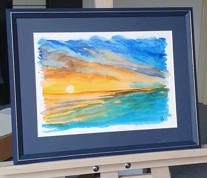 Zrcadlení; Akvarel 30 x 20, 2024