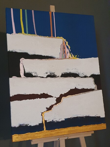 Metamorfosis; Akryl na plátně 70 x 90, 2024