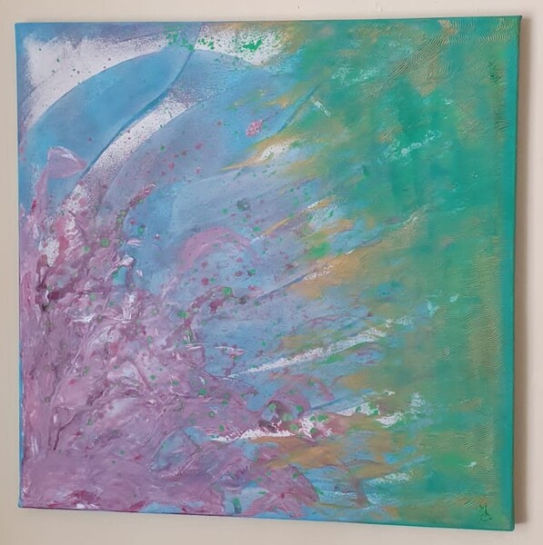 Vstřícnost; Akryl na plátně 70 x 70, 2025