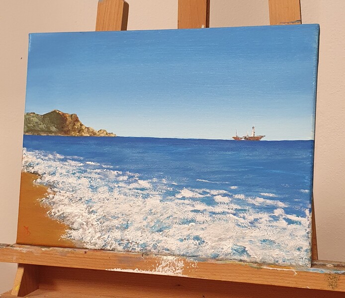 Nostalgie; Akryl na plátně 40 x 30, 2025