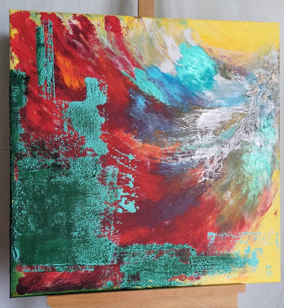 Odvaha; Akryl na plátně 70 x 70, 2025