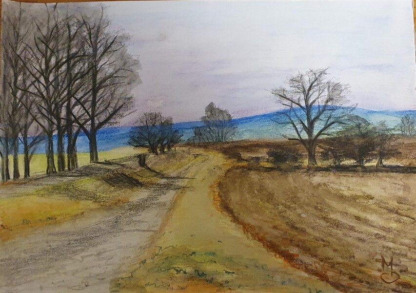 Cesta; Pastelka + voda na papír  A4, 2026