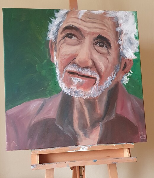Vzpomínání; Olej na plátně 70 x 70, 2025