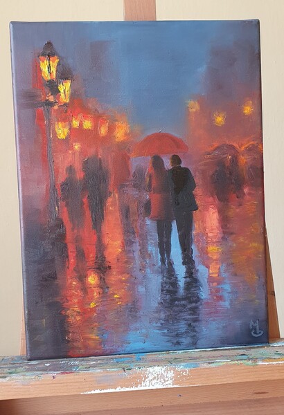 Spolu; Olej na plátně 30 x 40; 2026